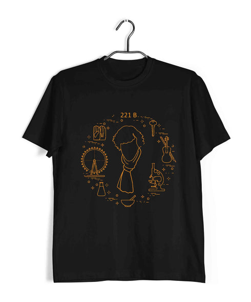 2 clock design TV Series Casual Graphic Printed T-Shirt for Men